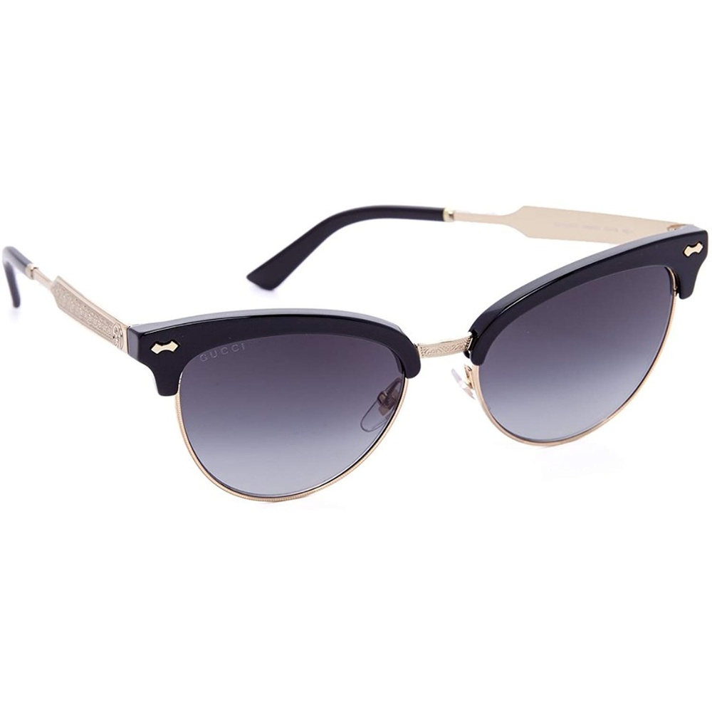 New Gucci Black & Gold Sunglasses